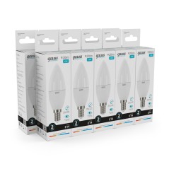 Лампа светодиодная Elementary 12Вт свеча 4100К нейтр. бел. E14 920лм GAUSS 33122