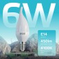 Лампа светодиодная Elementary 6Вт свеча на ветру 4100К нейтр. бел. E14 450лм GAUSS 34126