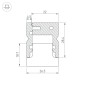 Профиль ARH-FLOOR27-H28-2000 ANOD 2м металл Arlight 038356 Профиль ARH-FLOOR27-H28-2000 ANOD 2м металл Arlight 038356
