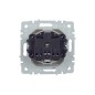 Розетка BRITE РСбш10-3-44-БрА 16А IP44 с заземл. защ. шторки с крышкой механизм алюм. IEK BR-R16-16-44-K47