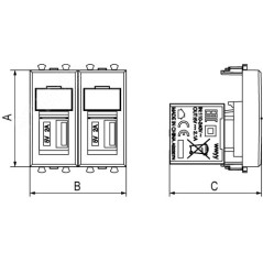 Устройство зарядное USB 2мод. 2.1А Avanti "Черный квадрат" DKC 4402542