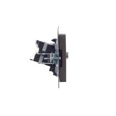 Розетка компьютерная + телевизионная 2-м Brite РТВ/РК12-БрТБ RJ45 кат.5E + TV механизм бронза IEK BR-AK20-1-K45