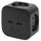 Разветвитель электрический SP-4-USB-B на 4 розетки 220В+ 2xUSB 2400мА без заземл 10А черн. Эра Б0049536 Разветвитель электрический SP-4-USB-B на 4 розетки 220В+ 2xUSB 2400мА без заземл 10А черн. Эра Б0049536