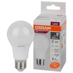 Лампа светодиодная LED Value LVCLA75 10SW/865 10Вт грушевидная матовая E27 230В 10х1 RU OSRAM 4058075578913