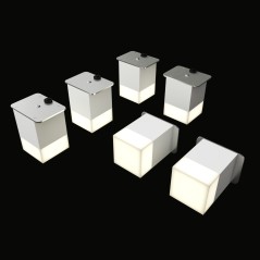 Светильник светодиодный RVE-LBX-LUMO20-PLAZA5010-6-GR квадрат грильято 6шт 40х40х60мм 14Вт встраиваемый 4000К бел. RVElektro RVE