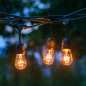 Гирлянда светодиодная "Белт Лайт" 9.5м 20LED тепл. бел. E27 IP65 220В на подвесах с лампами филамент дл. провода 60см каучук наб Гирлянда светодиодная "Белт Лайт" 9.5м 20LED тепл. бел. E27 IP65 220В на подвесах с лампами филамент дл. провода 60см каучук наб