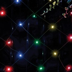 Гирлянда Сеть 150 LED на солнечной батарее мультиколор 2мх1.35м ERAUF024-16 ЭРА Б0044225