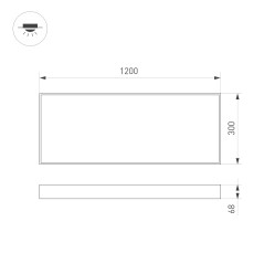 Панель IM-EMERGENCY-1.5H-S300x1200-45W Day4000 (WH 120 deg 230В) (IP40 металл) Arlight 034939