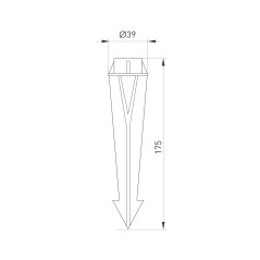 Основание для светильника ALT-SPIKE-175 (BK) пластик Arlight 024888