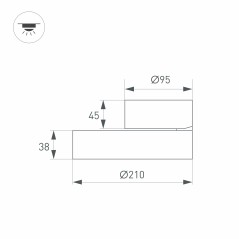Светильник светодиодный SP-RONDO-FLAP-R210-20W Day4000 BK 110 deg IP40 металл Arlight 026453