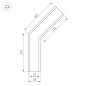 Угол SL-LINIA65-F-135 металл Arlight 030123