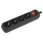 Колодка удлинителя 4-м с заземл. с выкл. черн. KX-4es-BЭра Б0061734 Колодка удлинителя 4-м с заземл. с выкл. черн. KX-4es-BЭра Б0061734