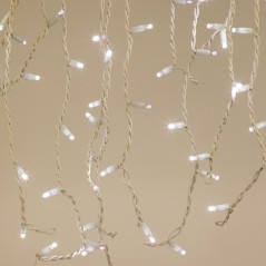 Гирлянда светодиодная "Занавес" 3х2м 600LED тепл. бел. IP65 220В бел. мерцание провод бел. каучук Эра Б0051892