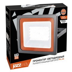 Прожектор светодиодный PFL-SC 150Вт 6500К IP65 190-260В ДО закален. матов. стекло Pro JazzWay 5005167