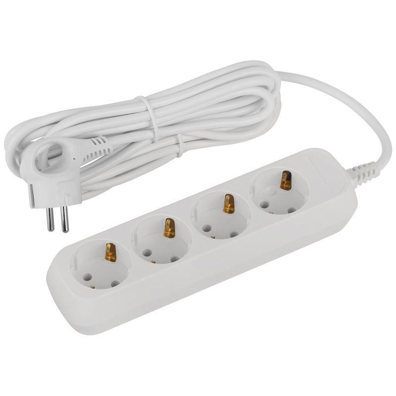 Удлинитель электрический UDL-10-450-E Greenline 4 розетки с заземлением 5м ПВС 3х0.75кв.мм Эра Б0065060