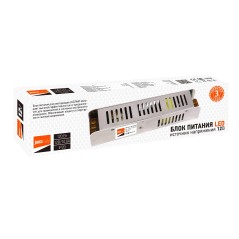 Блок питания для светодиодной ленты 120Вт 10А 12В IP20 BSPS метал. JazzWay 5013902
