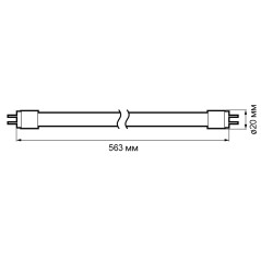 Лампа светодиодная PLED T5-600GL FR 8Вт матовая 4000К нейтр. бел. 230В/50Гц JazzWay 5016033