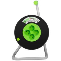 Удлинитель силовой GREEN LINE KAT-2x1.5-30m Greenline на катушке пластик 4 розетки без заземления 30м ПВС 2х1.5кв.мм Эра Б006508