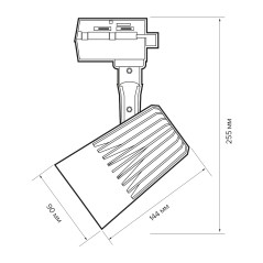 Светильник светодиодный трековый PTR 0140-2 40Вт 4000К IP40 24град. WH бел. Pro JazzWay 5022775