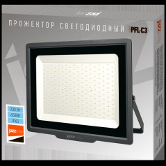 Прожектор светодиодный PFL-C3 200Вт 6500К IP65 ДО с клапаном закален. прозр. стекло Pro JazzWay 5023666A