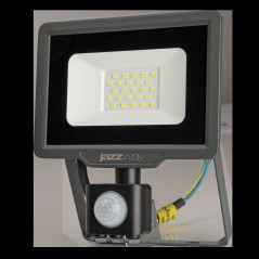Прожектор светодиодный PFL-C3 SENSOR 20Вт 6500К IP65 ДО закален. прозр. стекло Pro JazzWay 5026926A