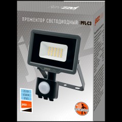 Прожектор светодиодный PFL-C3 SENSOR 20Вт 6500К IP65 ДО закален. прозр. стекло Pro JazzWay 5026926A