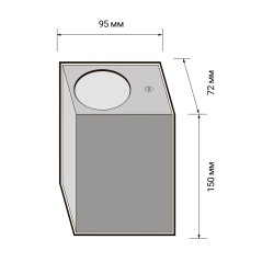 Светильник PDL-S 72150 GU10-2 под лампу GU10 GR 230В IP65 фасадный JazzWay 5040038