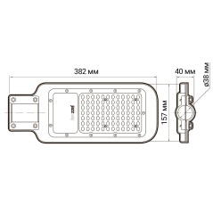 Светильник светодиодный PSL 07 50Вт 5000К IP65 AC180-260 уличный ДКУ Pro JazzWay 5041059