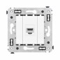 Розетка телефонная 1-м СП Avanti "Белое облако" RJ12 без шторок механизм DKC 4400613