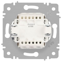 Выключатель Accent 6-106-04 тройной 10А-250В IP20 СУ AL/CU шампань Intro Б0063538