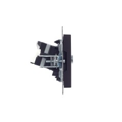 Розетка компьютерная + телевизионная 2-м Brite РТВ/РК12-БрЧ RJ45 кат.5E + TV механизм черн. IEK BR-AK20-1-K02
