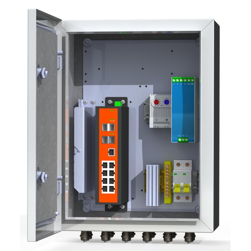 Термошкаф коммутационный 8хPoE 2хSFP 4хSC IP66 300х400х210мм 6 УТП 8КУ Mastermann 00-00015655 Термошкаф коммутационный 8хPoE 2хSFP 4хSC IP66 300х400х210мм 6 УТП 8КУ Mastermann 00-00015655