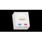 Розетка 2 порта кат.6 (класс E) 250МГц RJ45/8P8C FT-TOOL/110/KRONE T568A/B неэкран. со шторками бел. NIKOMAX NMC-WO2UE2-FT-ST-WT