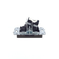 Розетка компьютерная + телевизионная 2-м Brite РТВ/РК12-БрТБ RJ45 кат.5E + TV механизм бронза IEK BR-AK20-1-K45