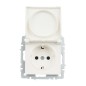Розетка BRITE РСбш10-3-БрЖ 16А IP20 с заземл. защ. шторки с крышкой механизм жемчуж. IEK BR-R16-16-K36