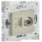 Розетка двойная TV+RJ45 кат.5E SKANDY SK-A14B беж. IEK SK-AK20-1-K10 Розетка двойная TV+RJ45 кат.5E SKANDY SK-A14B беж. IEK SK-AK20-1-K10