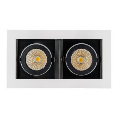 Светильник светодиодный CL-KARDAN-S180x102-2x9W Warm WH-BK 38 deg IP20 металл Arlight 024130