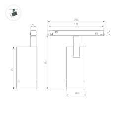 Светильник светодиодный MAG-ORIENT-SPOT-R35-6W Warm2700 (WH 24 deg 48В) IP20 металл Arlight 051744