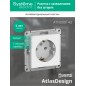 Розетка 1-м СП AtlasDesign 16А IP20 с заземл. механизм бел. SE ATN000143