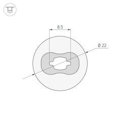 Профиль силиконовый WPH-FLEX-D22-360deg-S8-5m WHITE силикон (уп.5м) Arlight 045847