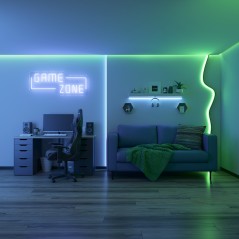 Лента светодиодная герметичная AURORA-PS-A120-12x6mm 24V Azure 10Вт/м IP65 2835 (уп.5м) Arlight 036676