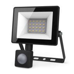 Прожектор светодиодный Elementary 20Вт 6500К IP65 1900лм 175-265В ДО с датчиком движения черн. GAUSS 628511320