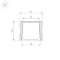 Профиль LINE-1715-2000 ANOD BLACK алюминий L2000 Arlight 044275