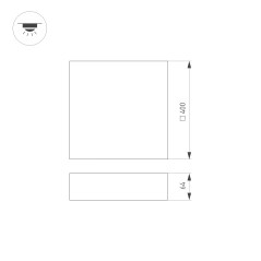 Светильник IM-QUADRO-EMERGENCY-3H-S400x400-44W Warm3000 (BK 120 deg 230В) (IP40 металл) Arlight 041029