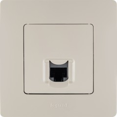 Розетка компьютерная 1-м СП Etika RJ45 кат.5E UTP механизм сл. кость Leg 672341