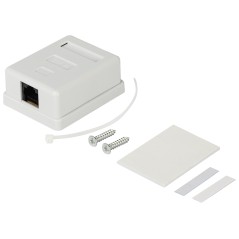Розетка компьютерная 1 порт RJ45 кат.5E неэкранир. Эра Б0056901