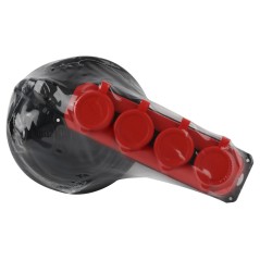 Удлинитель силовой UK-4e-3x1.5-10m-IP44(KG) с заземлением 4 розетки каучук 10м КГ 3х1.5кв.мм IP44 Эра Б0057586