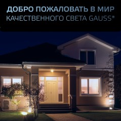 Прожектор светодиодный Qplus 30Вт 6500К IP65 3150лм 200-240В ДО графит. GAUSS 690511330