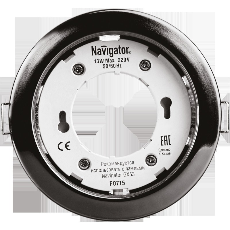 Светильник точечный 71 281 NGX-R1-005-GX53 IP20 черн. хром. Navigator 71281 Светильник точечный 71 281 NGX-R1-005-GX53 IP20 черн. хром. Navigator 71281