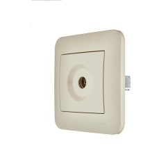 Розетка телевизионная проходная TV СП ASTI IP20 в сборе крем. LEZARD 7081-0303-129